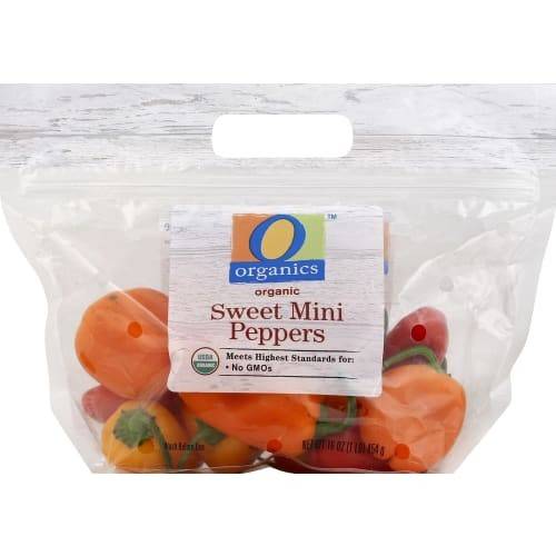 Order O Organics · Organic Peppers Bell Peppers Sweet Mini (16 oz) food online from Safeway store, Eureka on bringmethat.com