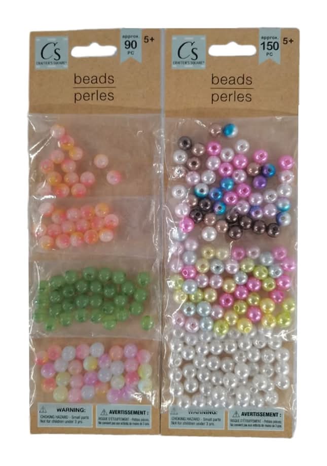 Crafters Square Beads, Assorted (240 ct)