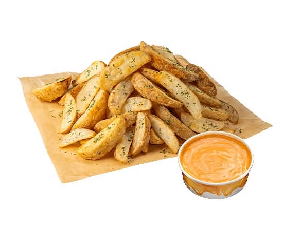 チーズソース付き ほぼ1kg ポテト Almost 1kg Oven Baked Potato Wedges with Cheese Sauce