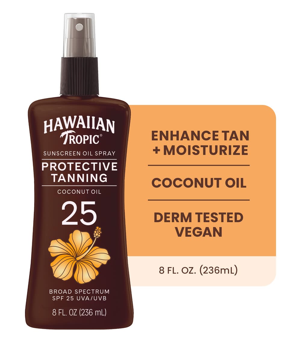 Hawaiian Tropic Protective Tanning Sunscreen Oil Spray Spf 25 (8 fl oz)