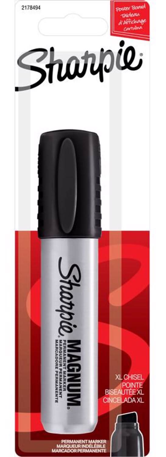 Sharpie Magnum Black Chisel Tip Permanent Marker 1 Pk