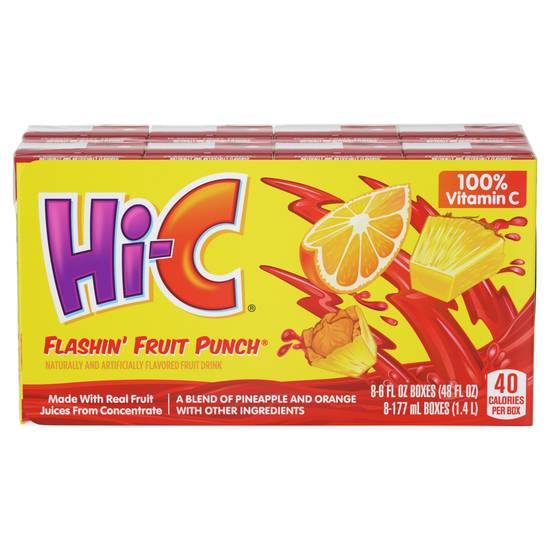Hi-C Flashin Fruit Punch Fruit Drink (8 ct)