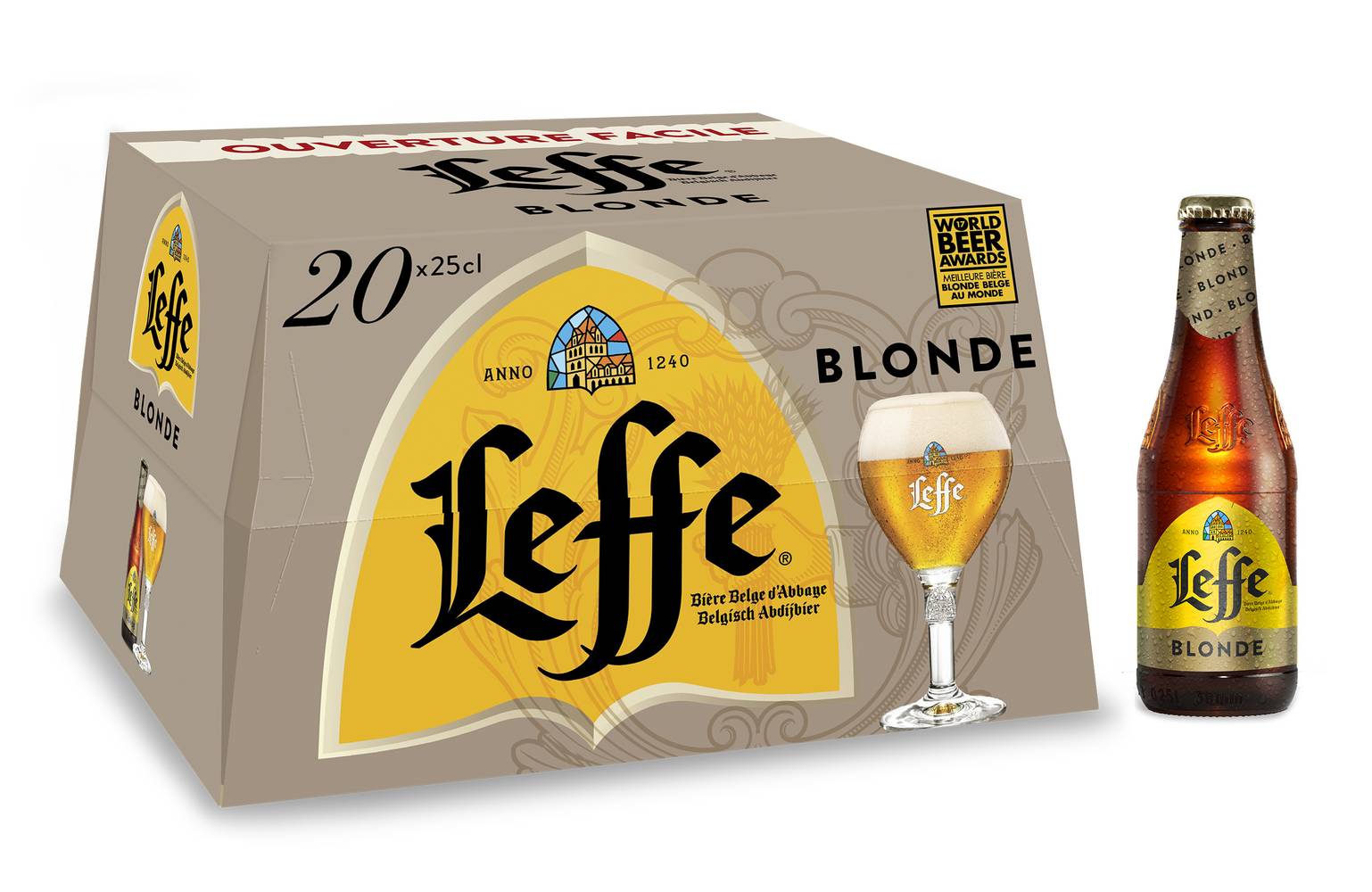 Leffe - Bière blonde (20 pièces, 250 ml)