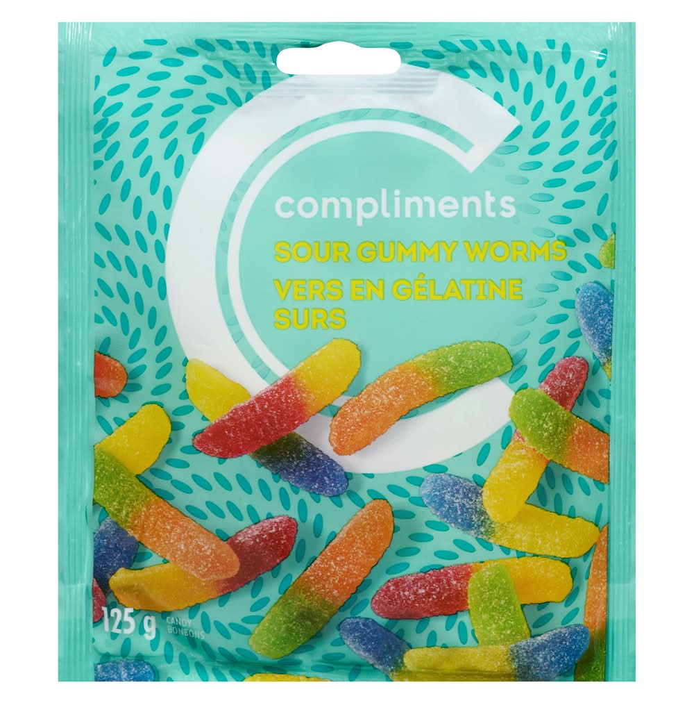Compliments Gummy Worms Sour Neon (125 g)
