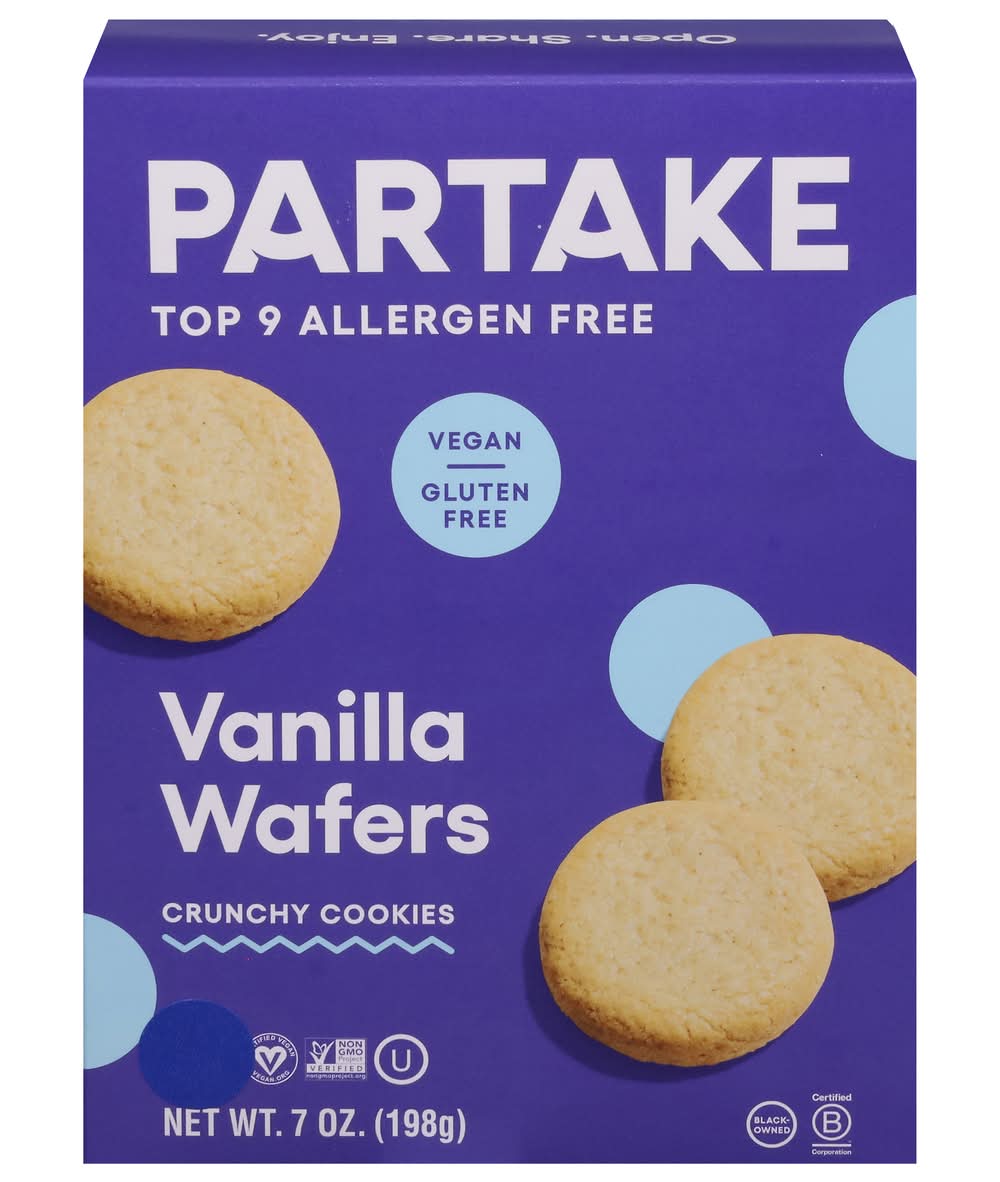 Partake Crunchy Cookie Wafers, Vanilla (7 oz)