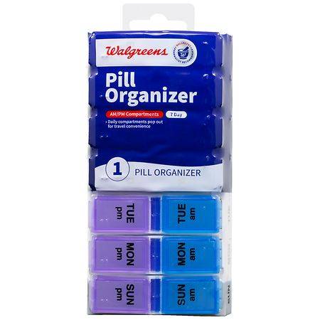 Walgreens 7-Day Pill Organizer AM/PM - 1.0 ea