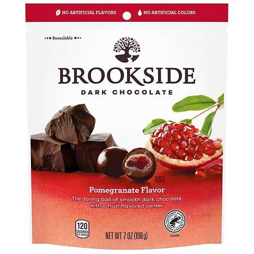 Brookside Snacking Chocolate, Gluten Free, Bag Dark Chocolate Pomegranate - 7.0 oz