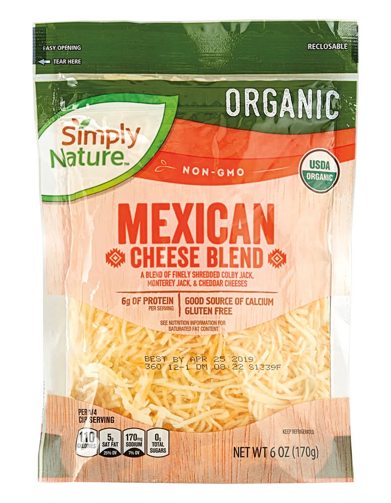 Simply Nature Shredded Organic Mexican Cheese Blend (6 oz)