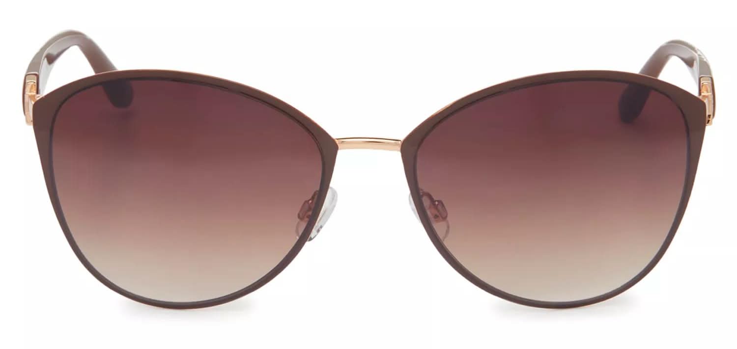 Jessica Simpson Cat-Eye Sunglasses (Brown One Size)
