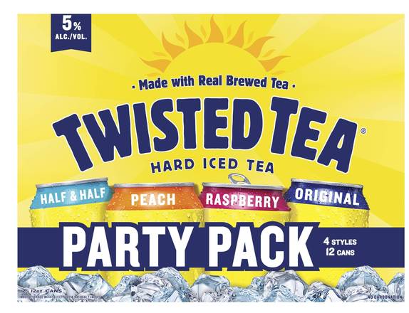 Twisted Tea Hard Iced Tea Party Pack 12 oz Cans (5% ABV)