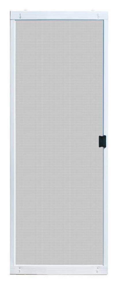 Unique Home Designs Adjustable Fit Metal Steel Sliding Patio Screen Door, 30 In. X 80 In, White