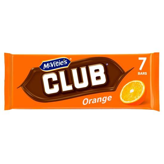 McVitie's Orange, Club Milk Chocolate Covered Crunchy Biscuit (7 pack)