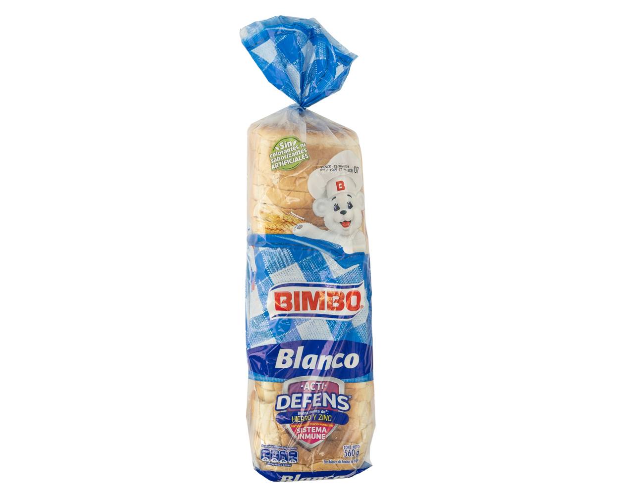 Bimbo pan blanco grande (bolsa 560 g)