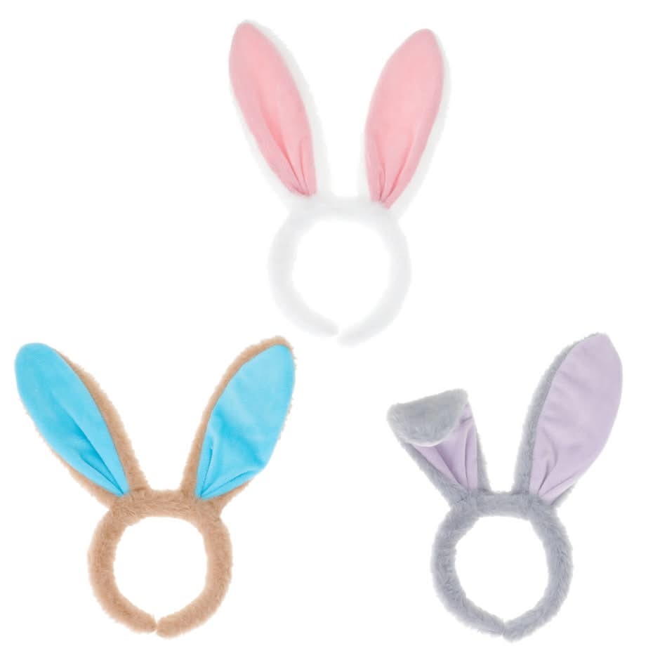 Furry Plush Bunny Ear Headband, Assorted Colors, 1-ct.