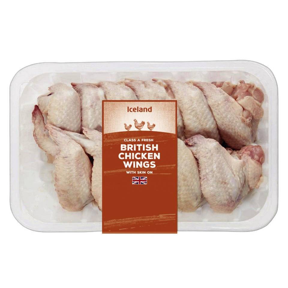 Iceland Class a Fresh British Chicken Wings With Skin