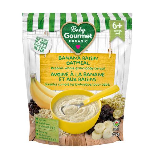 Baby Gourmet Organic Cereal Banana Raisin Oatmeal 227 g