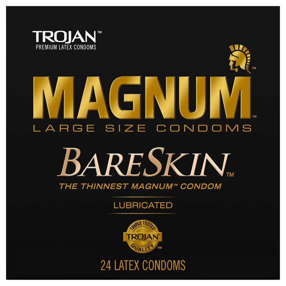 Trojan Magnum Bareskin Large Size Condom (24 ct)