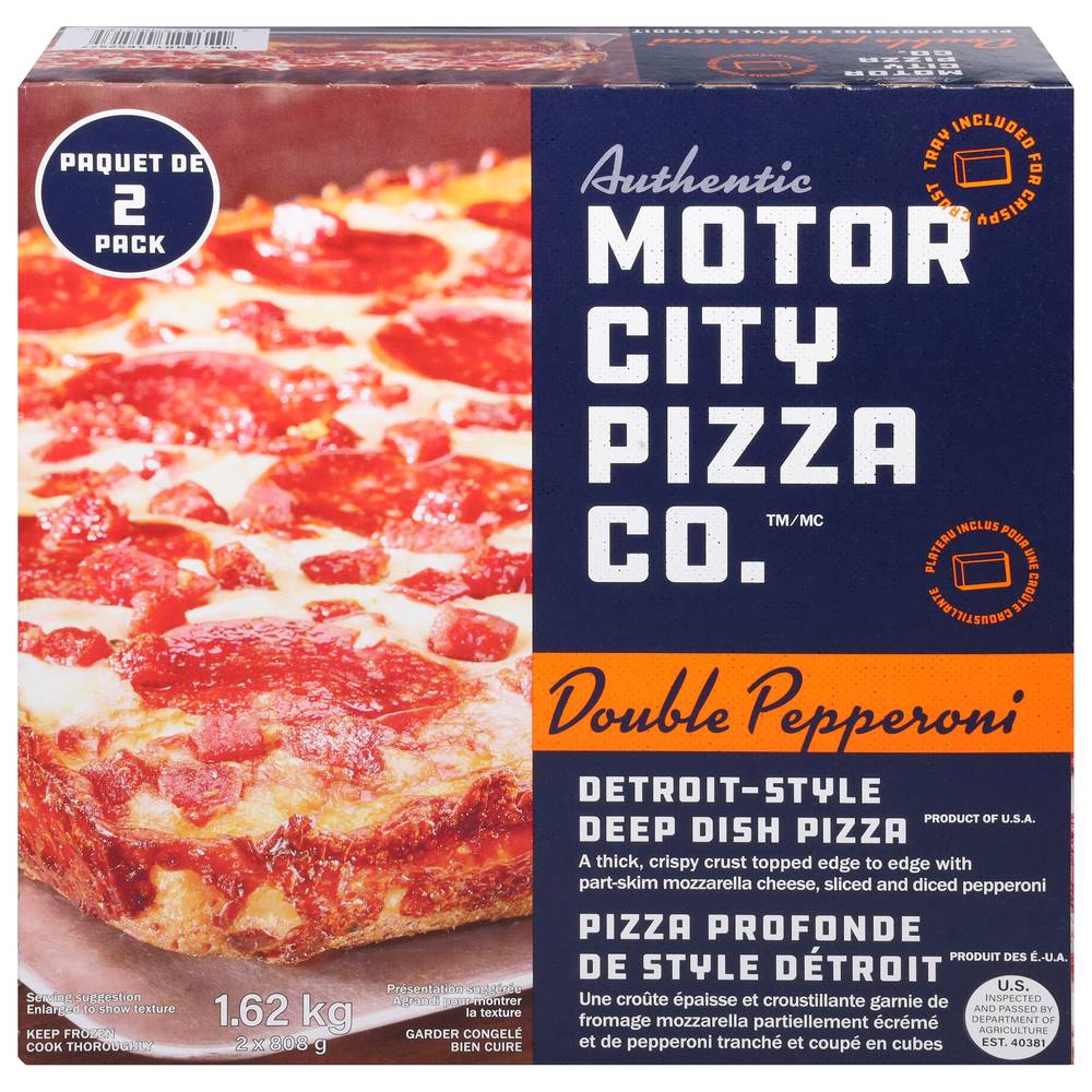 Motor City Pizza Co. Detroit-Style Double Pepperoni Pizza (1.62 kg)