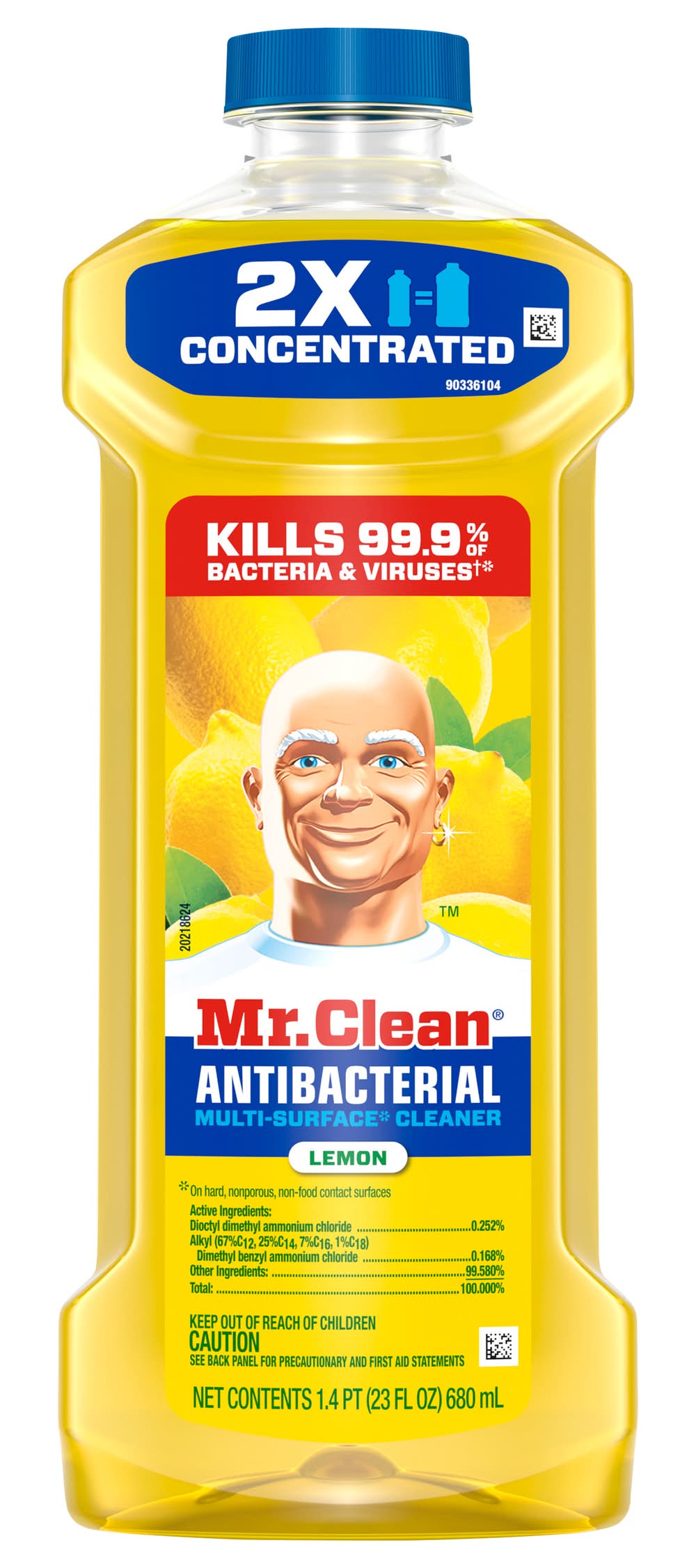 Mr. Clean Concentrated Long Lasting Multi Surface Cleaner, Lemon (23 fl oz)
