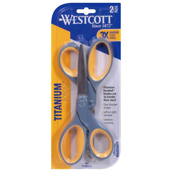 Westcott Titanium Bonded Straight Scissors, 8 Inches