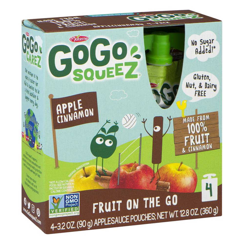 GoGo squeeZ Apple Cinnamon Sauce (12.8 oz, 4 ct)