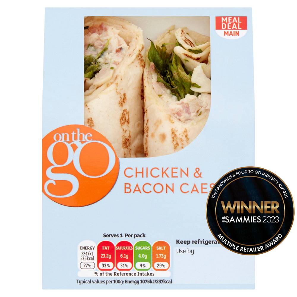 Sainsbury's On the Go Chicken & Bacon Caesar Wrap