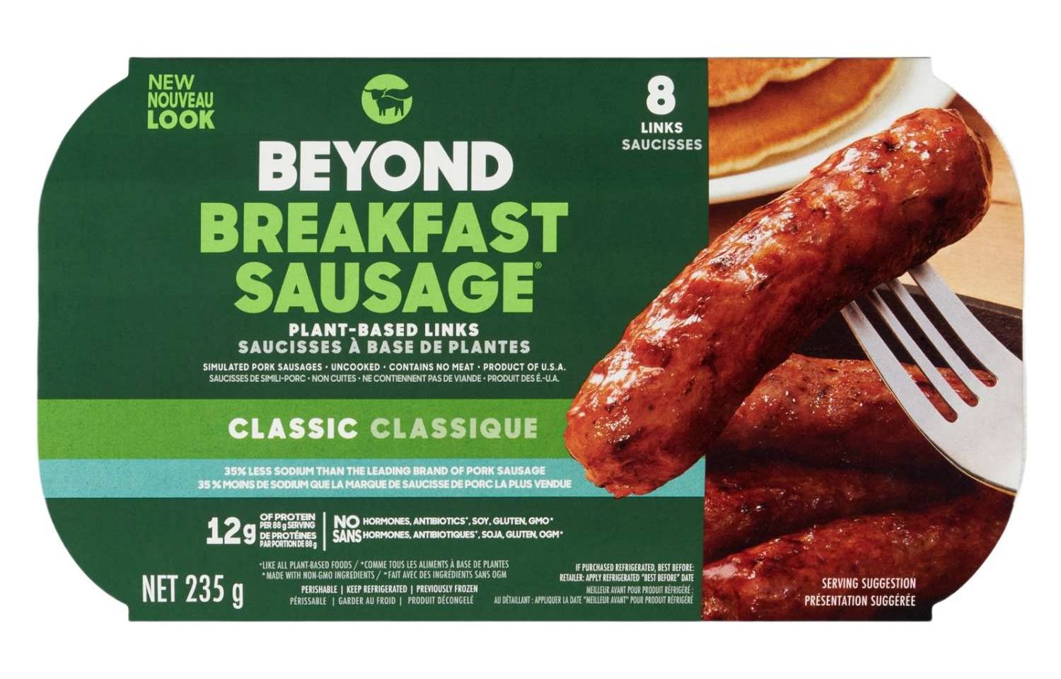 Beyond Meat Plant-Based Classic Breakfast Sausage Links (235 g)