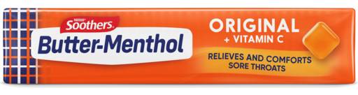 Butter Menthol Original Sore Throat Lozenges + Vitamin C 10 Pack 40g