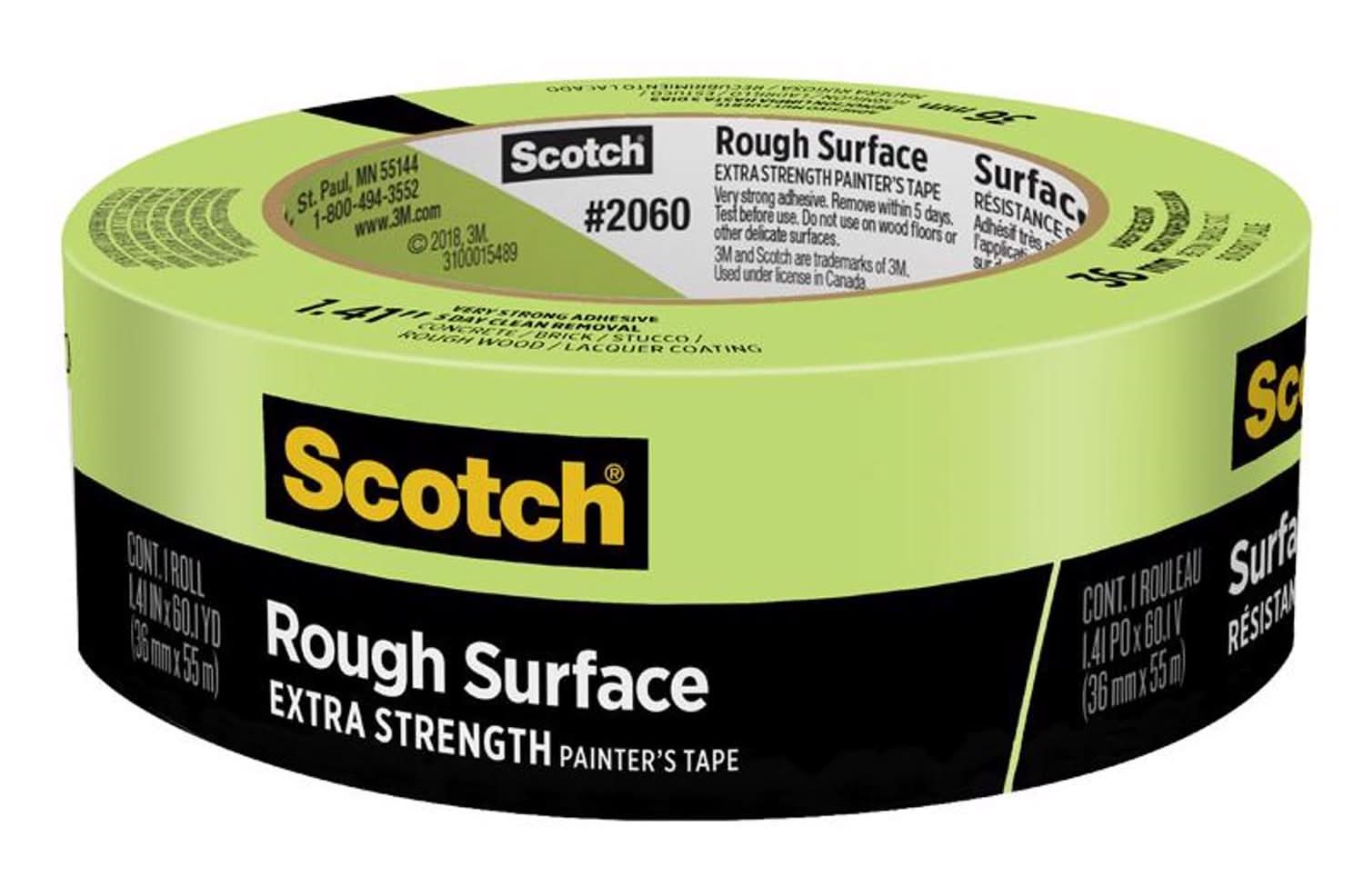 Scotch 1.41 In. W X 60.1 L Green Extra Strength Painter'S Tape 1 Pk