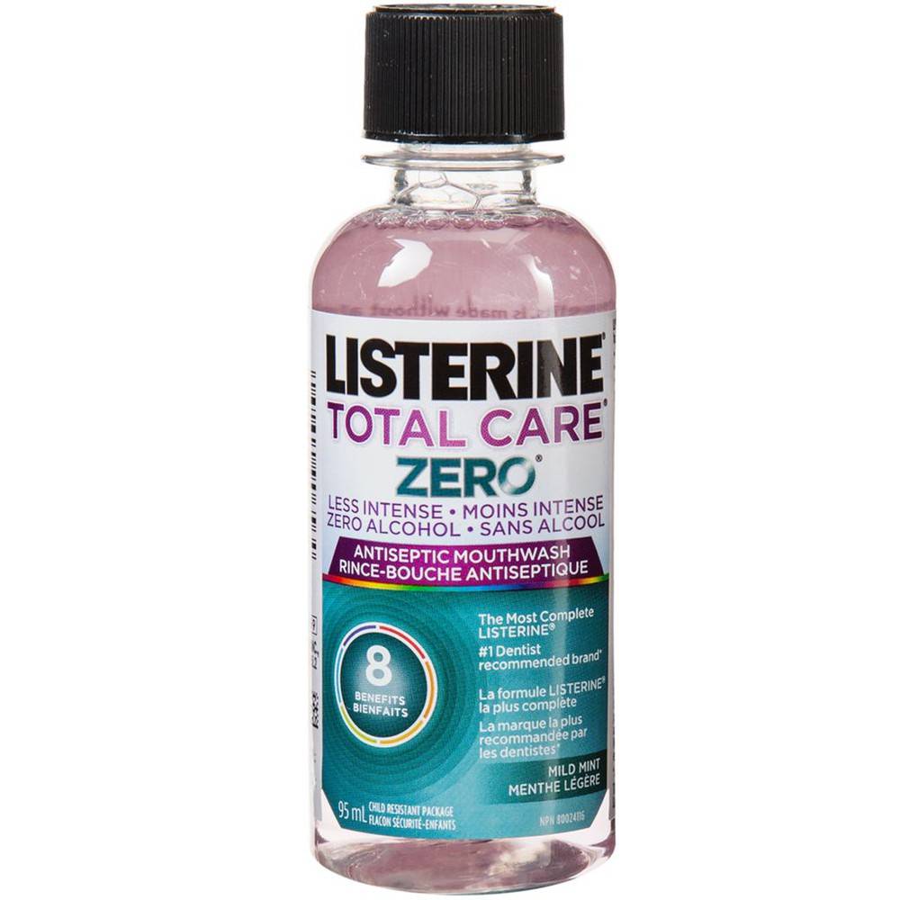 Listerine Total Care Zero Mouthwash, Mild Mint (95 ml)