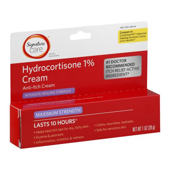 Signature Care Hydrocortisone 1% Maximum Strength Anti-Itch Cream