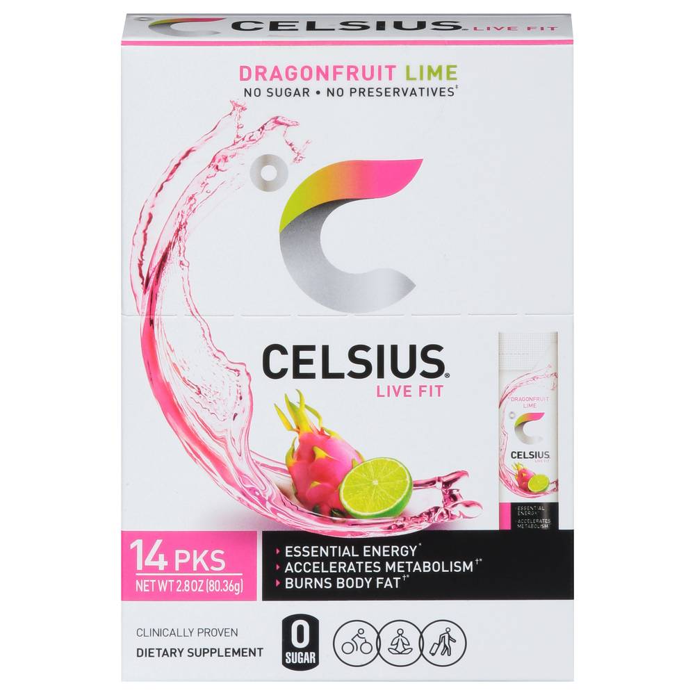 Celsius Dragonfruit Lime Live Fit (14 ct)