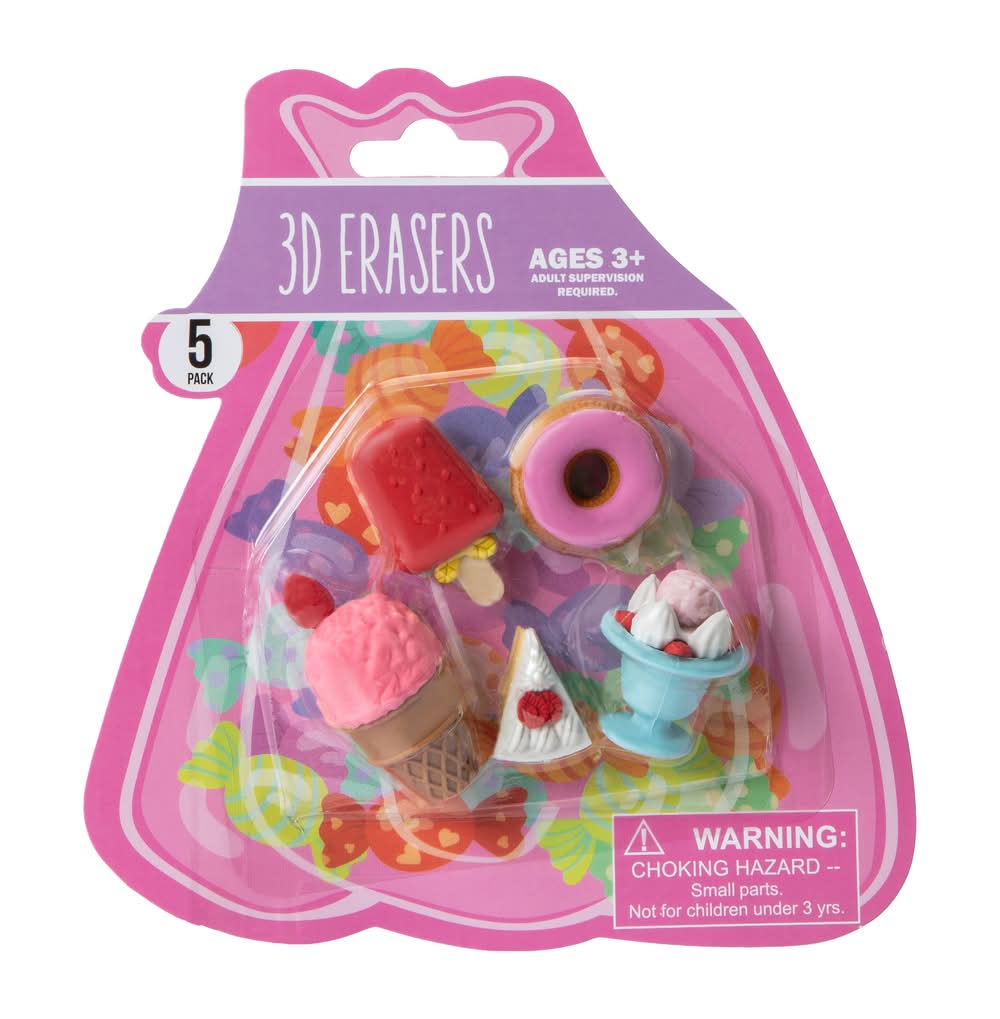 Premiere® Balloon Animal 3D Erasers 5-Count Pastries