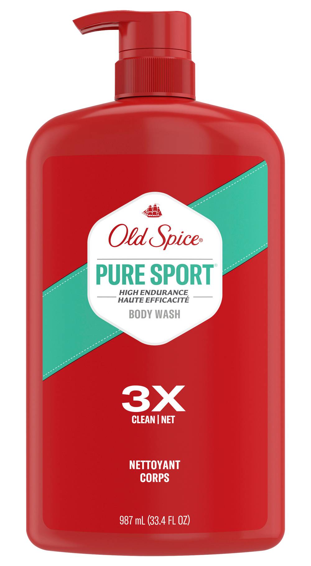 Old Spice High Endurance Pure Sport Body Wash For Men (30 fl oz)