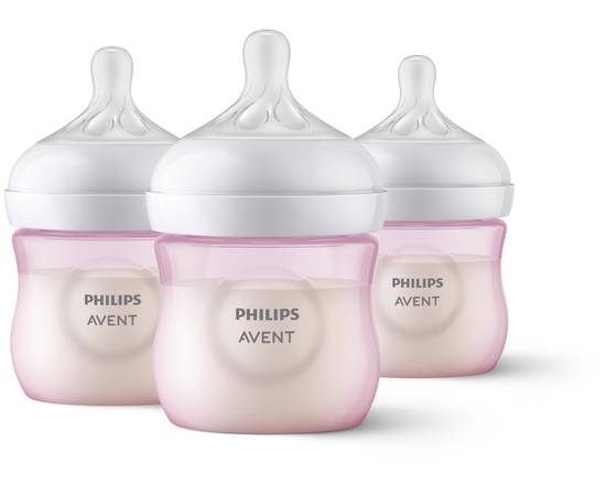 Philips Avent Natural Baby Bottle With Natural Response Nipple (3 ct) (pink)