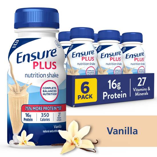 Ensure Plus Nutrition Shake Vanilla Ready-to-Drink 8 fl oz, 6CT
