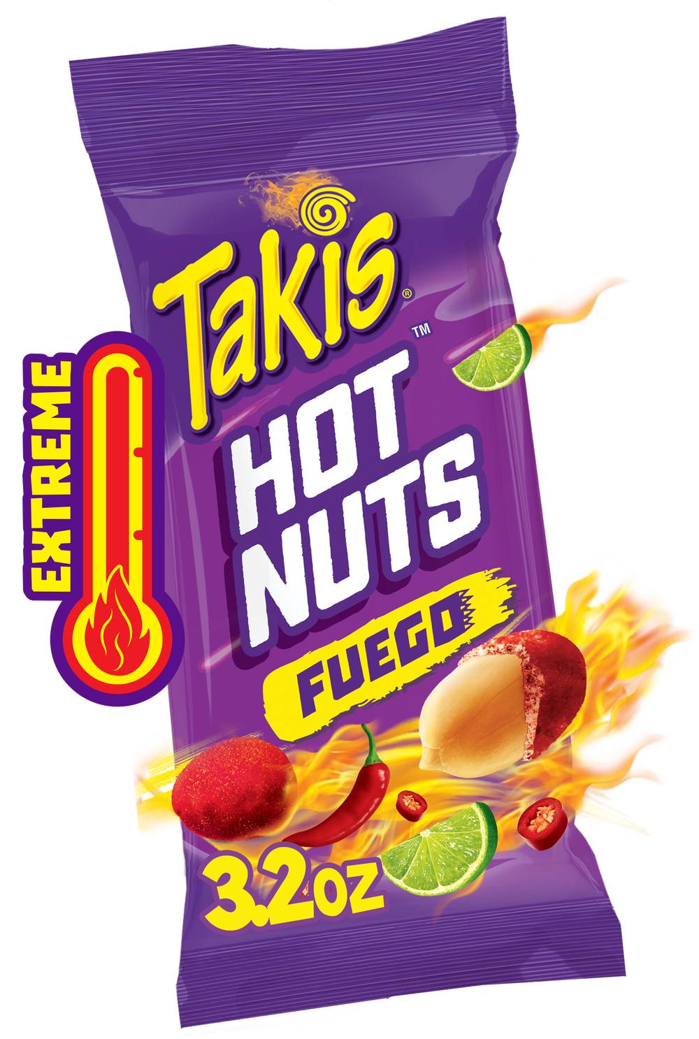 Takis Hot Nuts Fuego Hot Chili Pepper & Lime Peanuts