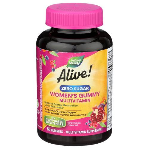 Nature's Way Women's Zero Sugar Alive! Multivitamin Gummies