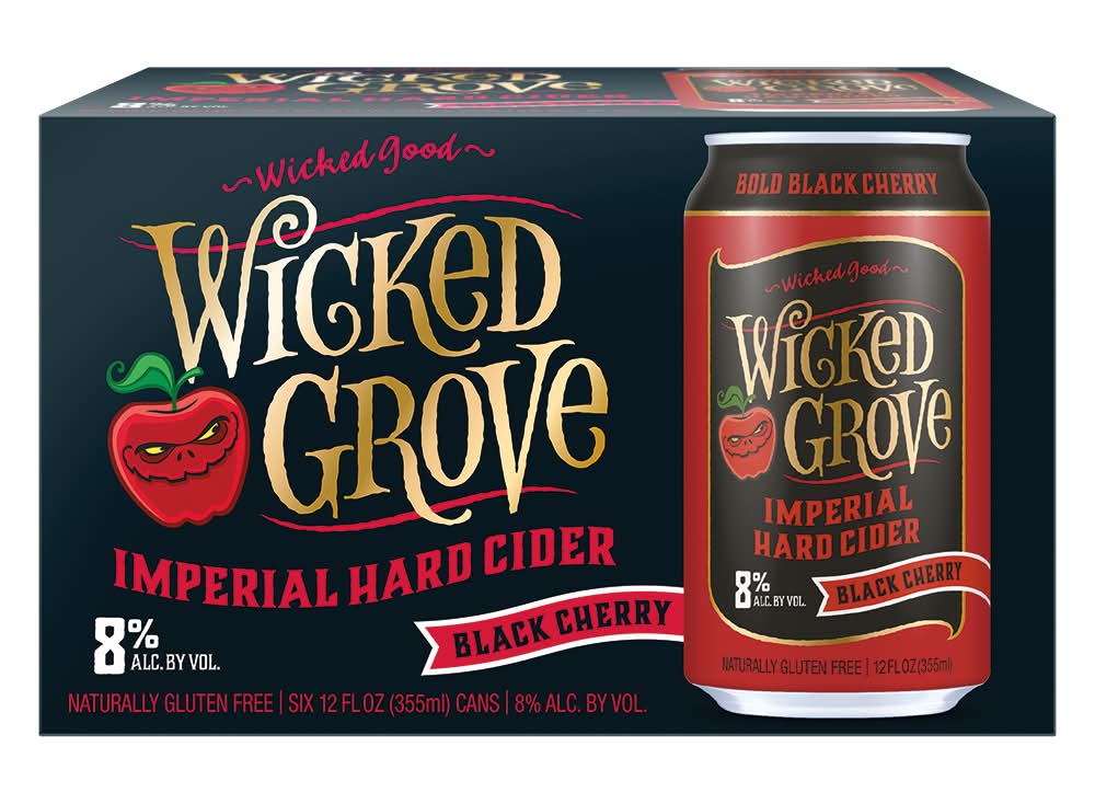 Wicked Grove Imperial Hard Cider, Black Cherry (6 x 12 fl oz)
