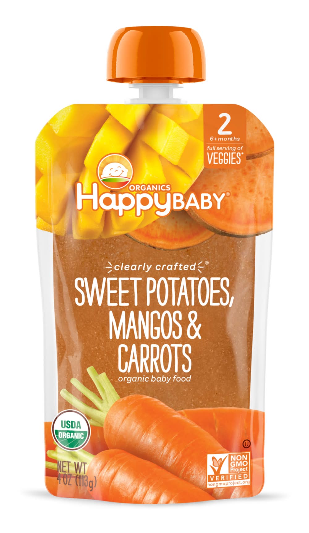 Happy Baby Sweet Potatoes Mangos & Carrots Baby Food (4 oz)