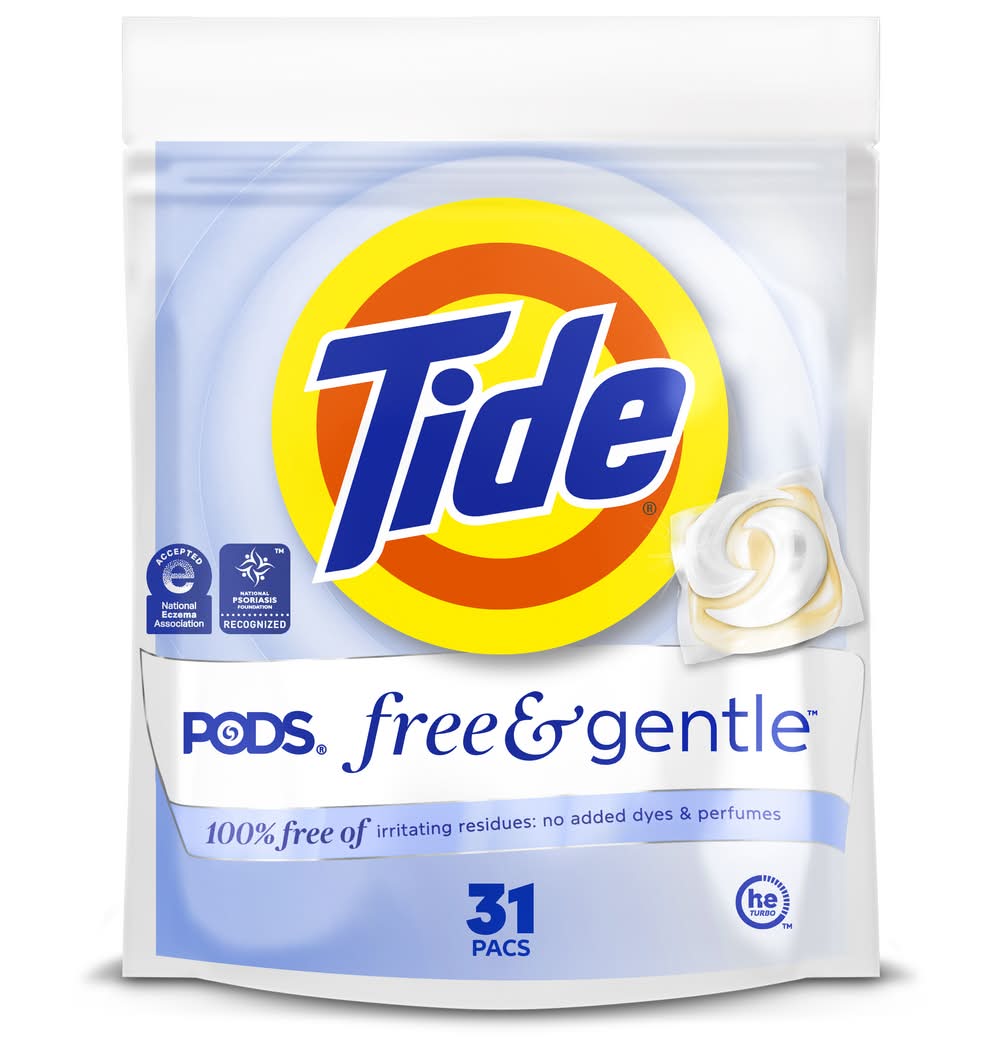 Tide Coldwater Clean Free & Gentle Laundry Detergent Pods (24 oz, 31 ct)