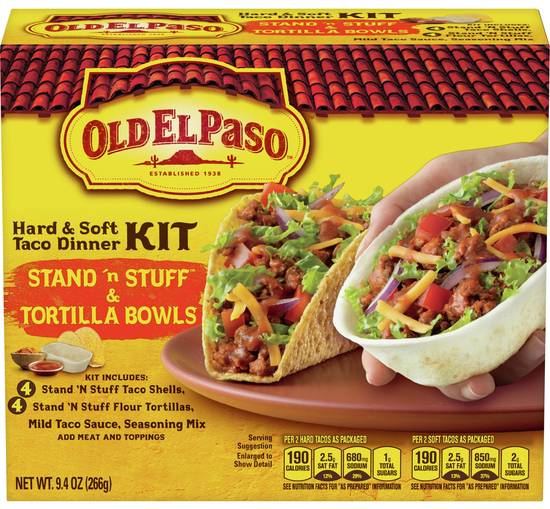 Old El Paso Stand 'N Stuff & Tortilla Bowls Taco Dinner Kit