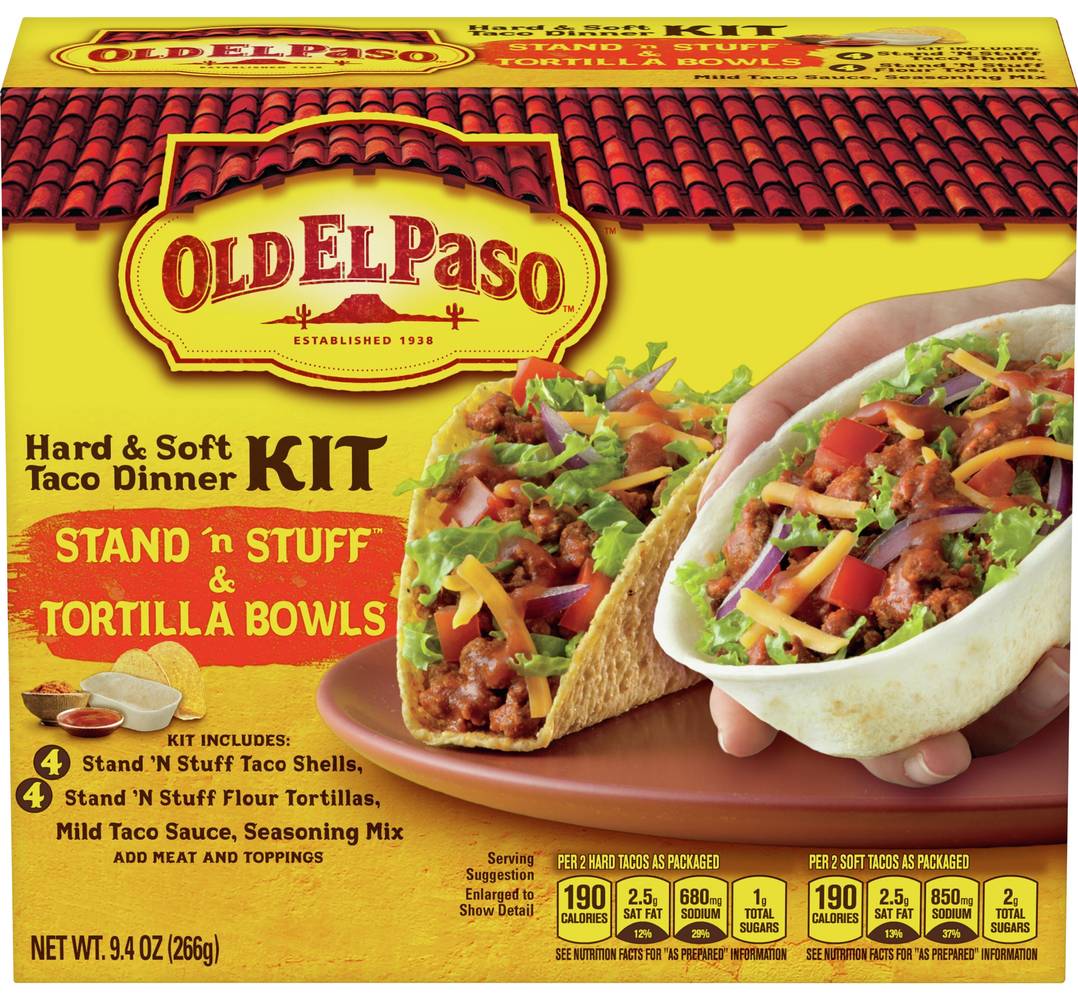 Old El Paso Stand 'N Stuff & Tortilla Bowls Taco Dinner Kit (9.4 oz)