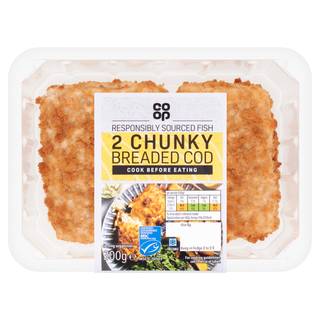 Co-op 2 Chunky Breaded Cod 300g