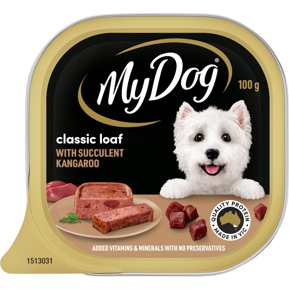 My Dog Classics Loaf Tasty Wet Tray Dog Food, Kangaroo (100g)