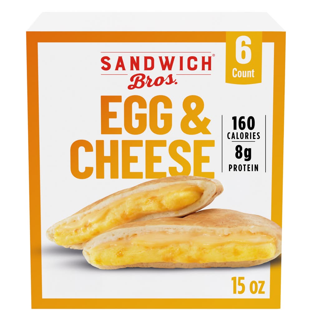 Sandwich Bros. Flatbread Pocket Sandwiches, Egg & Cheese (15 oz, 6 ct)