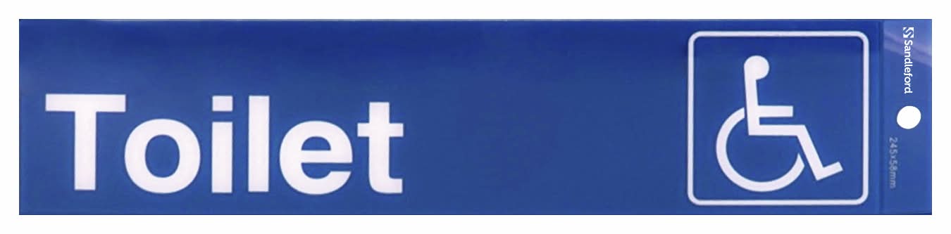 Sandleford Toilet Disabled Self Adhesive Sign