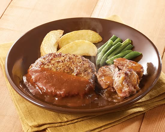 ハンバーグ＆ヒレコロステーキ