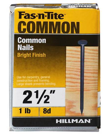 Fas-n-Tite Common Nail 8d, 2-1/2 Inch (1 lbs)