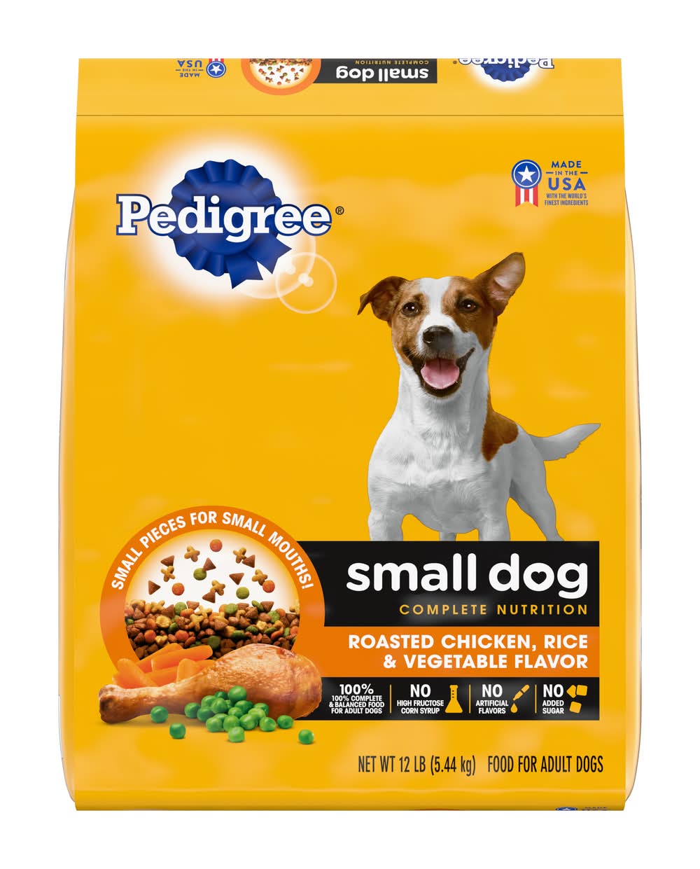 Pedigree Complete Nutrition Adult Dry Dog Food, Roasted Chicken-Rice-Vegetable (12 lbs)